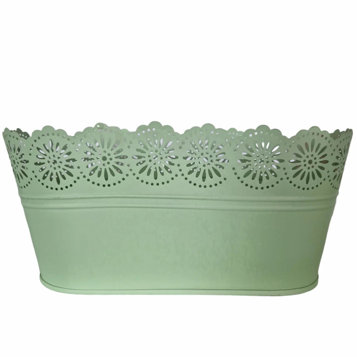 Vas decor din metal, Naimeed D2602, Verde, 130x275x135mm