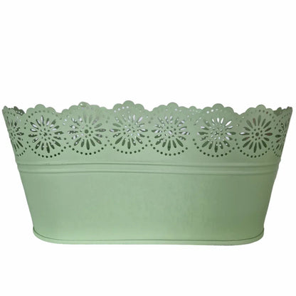 Vas decor din metal, Naimeed D2602, Verde, 130x275x135mm