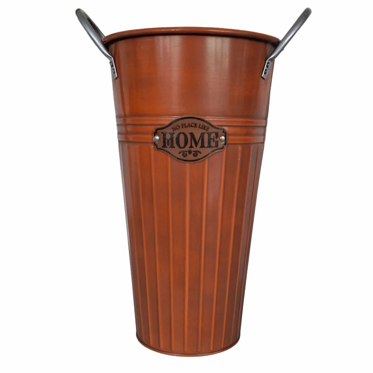 Vas decor din metal, Naimeed D2606, 210x400x210mm, Ruginiu