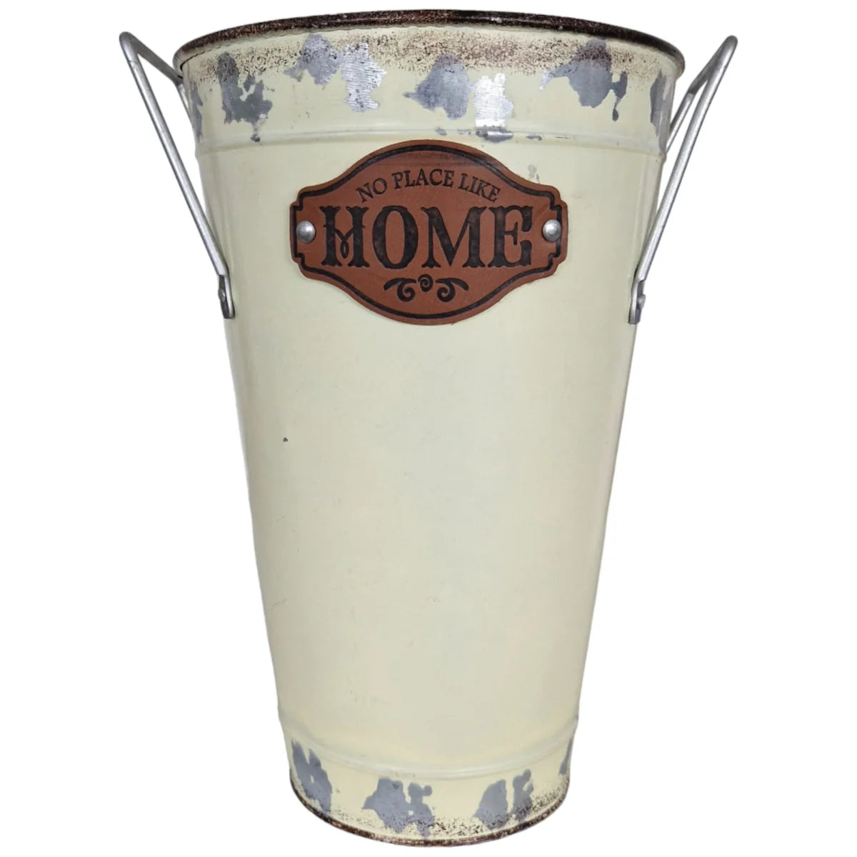 Vas decor din metal, Naimeed D2611, 165x255x165mm, Alb