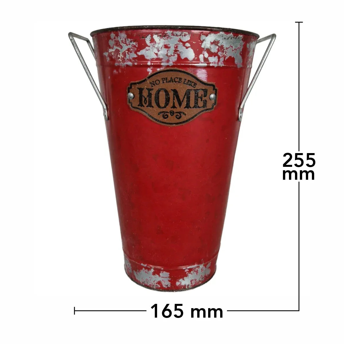 Vas decor din metal, Naimeed D2611, 165x255x165mm, Rosu