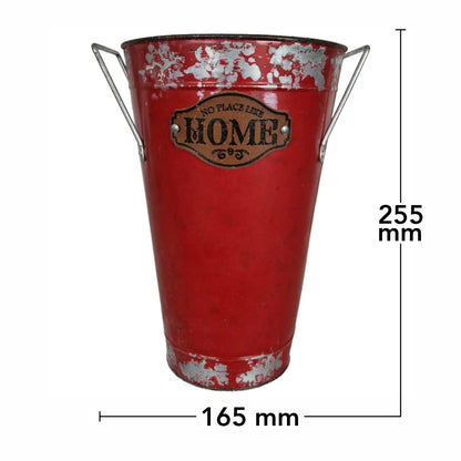Vas decor din metal, Naimeed D2611, 165x255x165mm, Rosu