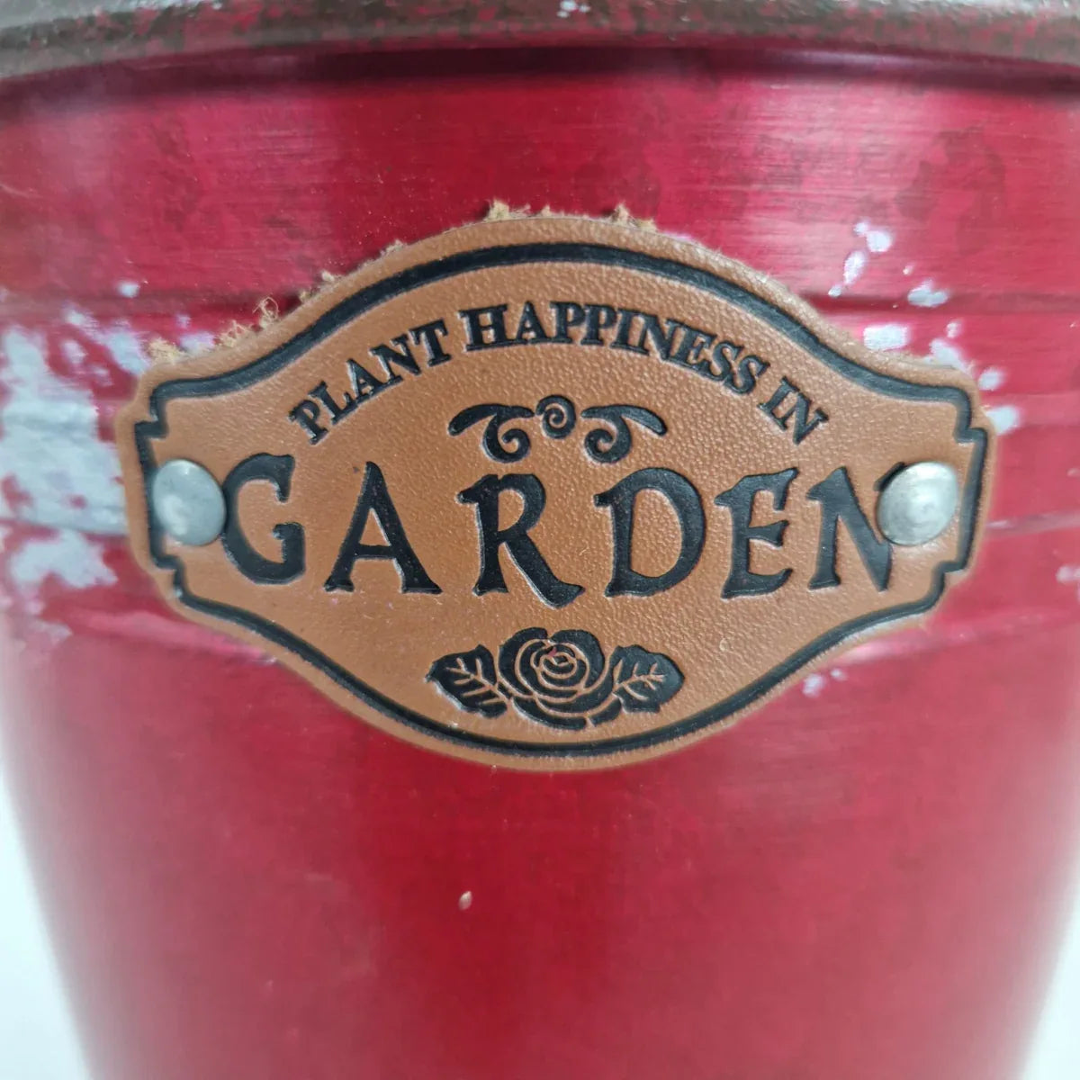 Vas decor din metal Naimeed D2612, 175x155x175mm, Rosu