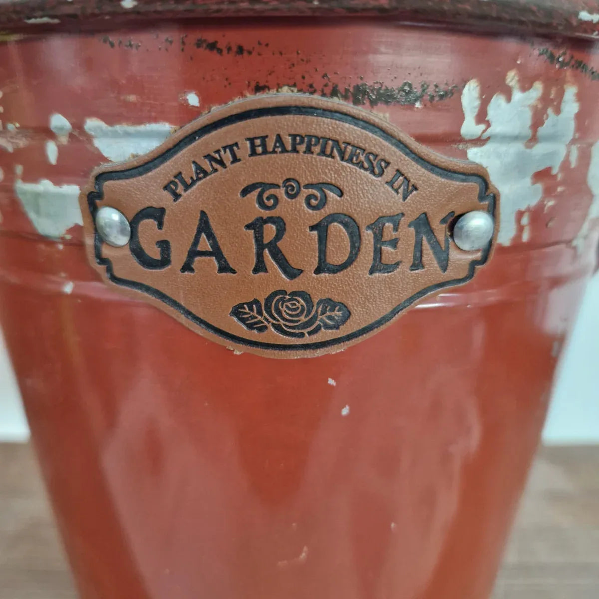 Vas decor din metal Naimeed D2612, 175x155x175mm, Ruginiu