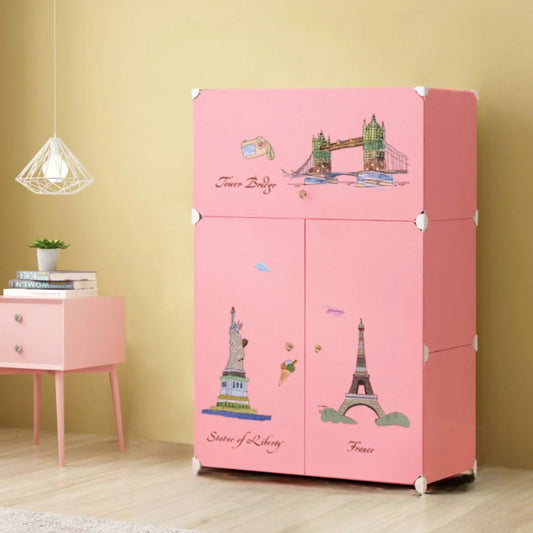 Pantofar Modular, 6 Compartimente, D2695P, Roz