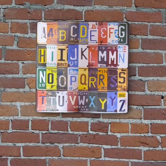 Tablou Metalic, Model Alfabet, Stil Retro, Naimeed D29-Alfabet