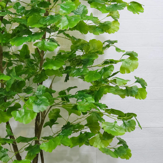 Copac artificial, Ginkgo Biloba fara ghiveci D3056, verde, 210 cm
