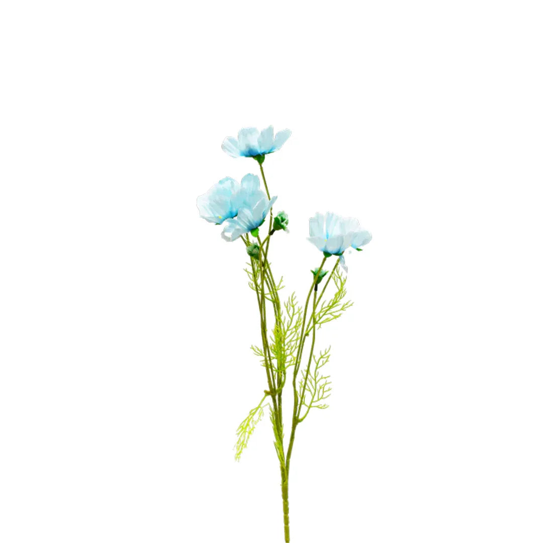 Planta artificiala cu 8 fire, Naimeed D3118, culoare Albastru, 85 x 20 cm