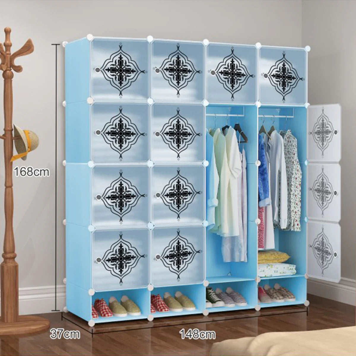 Dulap tip Soldat, Clothes Style, Albastru, D3231B