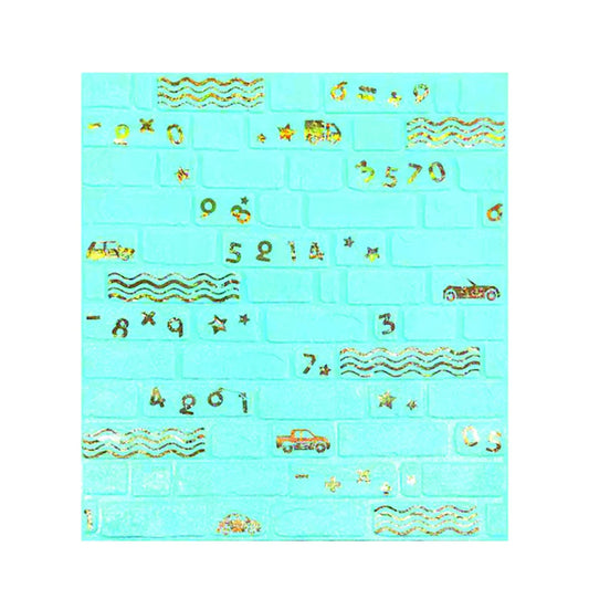 Tapet 3D autoadeziv, Naimeed D3313 Albastru, model Caramida, 70 x 77 cm