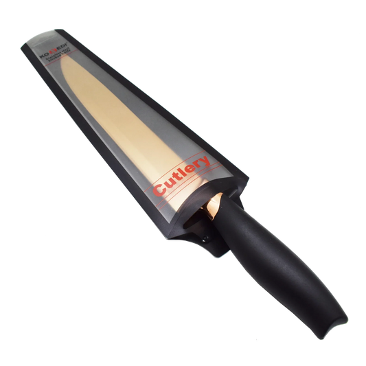 Cutit pentru feliat, Naimeed D3366, gama Konedi, otel inoxidabil, culoare Rosegold / Negru, 20 cm