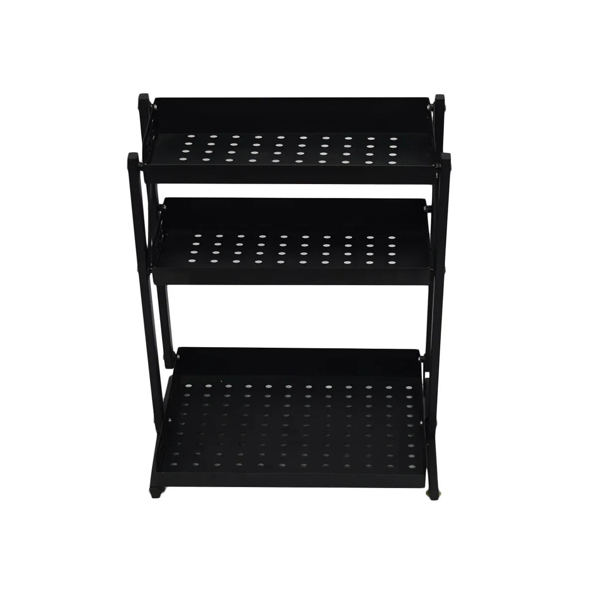 Raft pliabil cu 3 polite, Naimeed D3427, 55x33x30 cm Negru