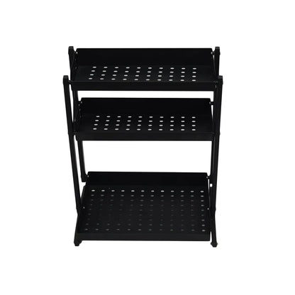 Raft pliabil cu 3 polite, Naimeed D3427, 55x33x30 cm Negru