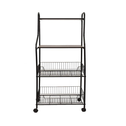 Raft metalic cu polite, Naimeed D3428, 125x54x36 Negru
