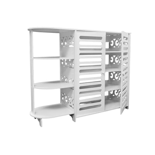 Etajera cu 4 rafturi, Naimeed D3468 culoare Alb, 94 x 75 x 31 cm