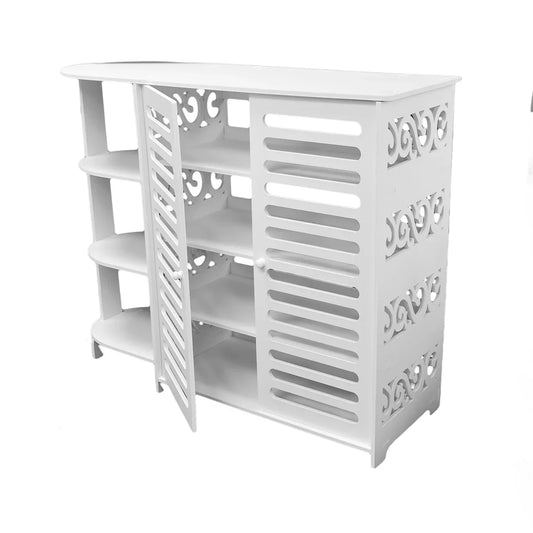 Etajera cu 4 rafturi, Naimeed D3468 culoare Alb, 94 x 75 x 31 cm