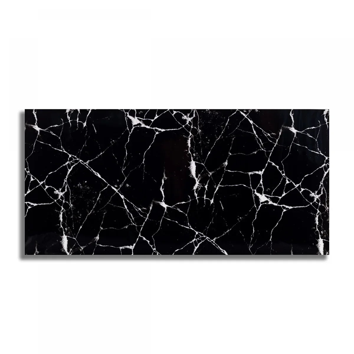 Set 10 panouri decorative, Autoadeziv, suprafata acoperita 1.8 mp, Naimeed D3492, 30x60 cm, Marmura Neagra