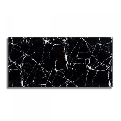 Set 10 panouri decorative, Autoadeziv, suprafata acoperita 1.8 mp, Naimeed D3492, 30x60 cm, Marmura Neagra