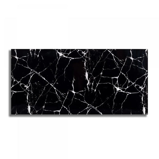 Set 10 panouri decorative, Autoadeziv, suprafata acoperita 1.8 mp, Naimeed D3492, 30x60 cm, Marmura Neagra