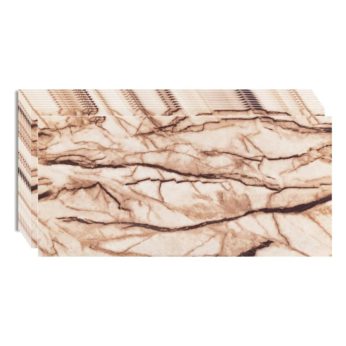 Set 10 panouri decorative, Autoadeziv, suprafata acoperita 1.8 m2, Naimeed D3498, 30x60 cm, Marmura Crem