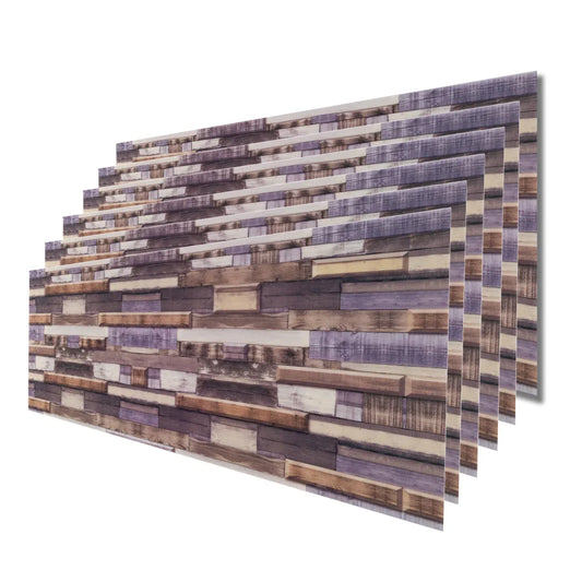 Set 6 panouri decorative, Autoadeziv, suprafata acoperita 1.08 mp, Naimeed D3502, 30x60 cm, Caramida