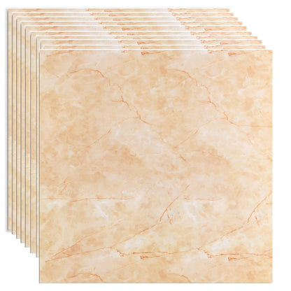 Set 10 panouri decorative, Autoadeziv, suprafata acoperita 3.6 mp, Naimeed D3509, 60x60 cm, Marmura Bej