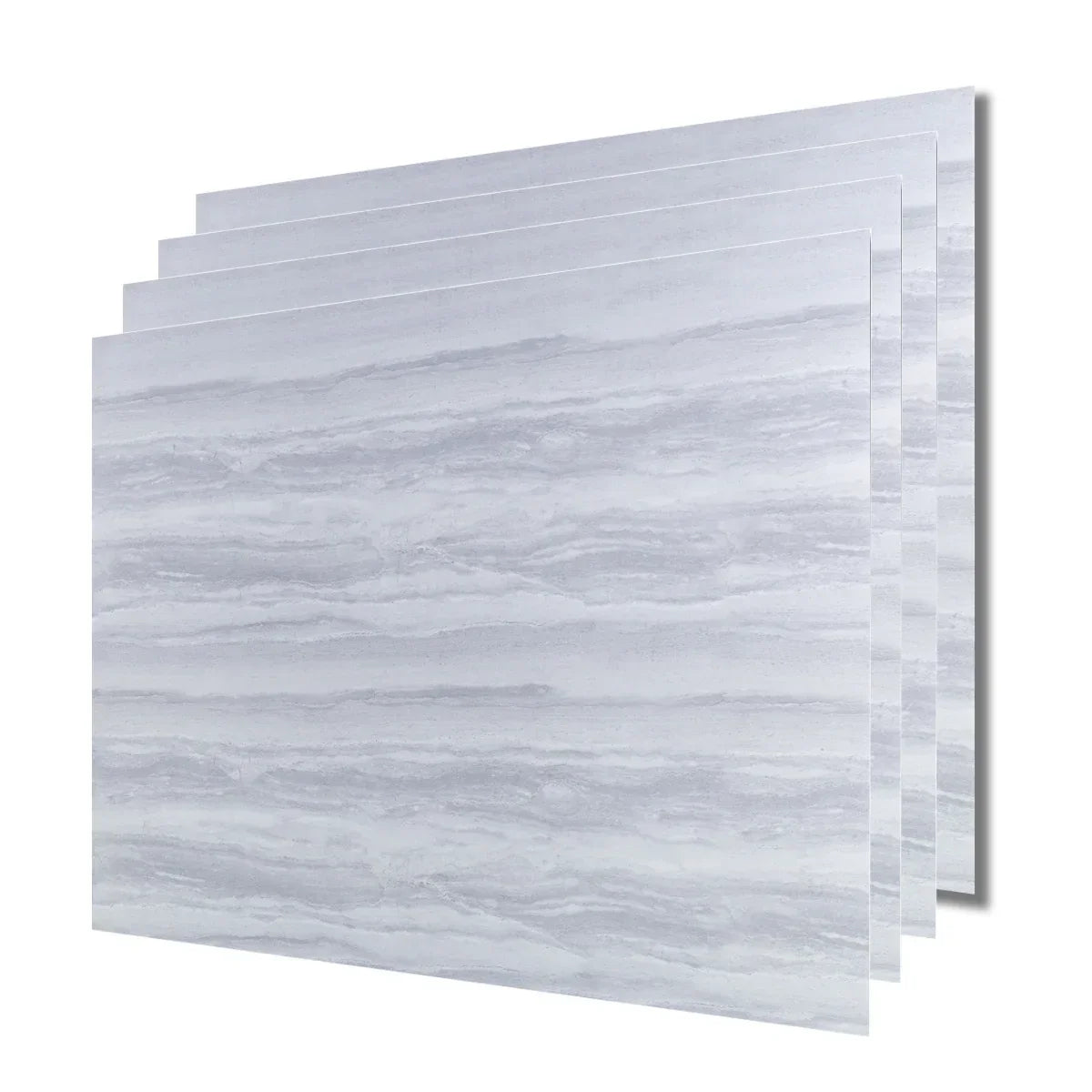 Set 4 panouri decorative, Autoadeziv, suprafata acoperita 1.44 mp, Naimeed D3514, 60x60 cm, Marmura Gri