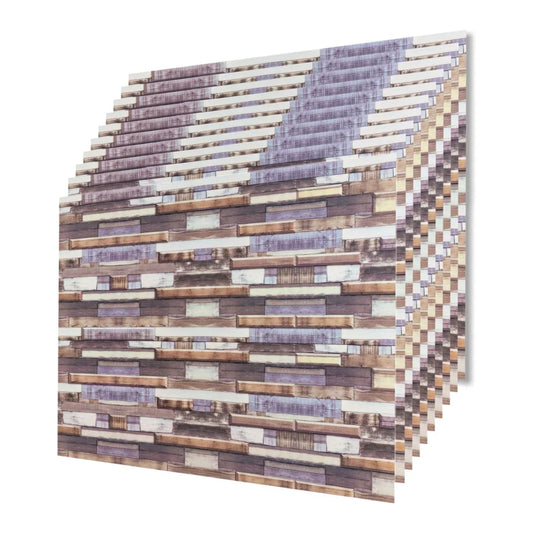 Set 10 panouri decorative, Autoadeziv, suprafata acoperita 3.6 m2, Naimeed D3521, 60x60 cm, Multicolor