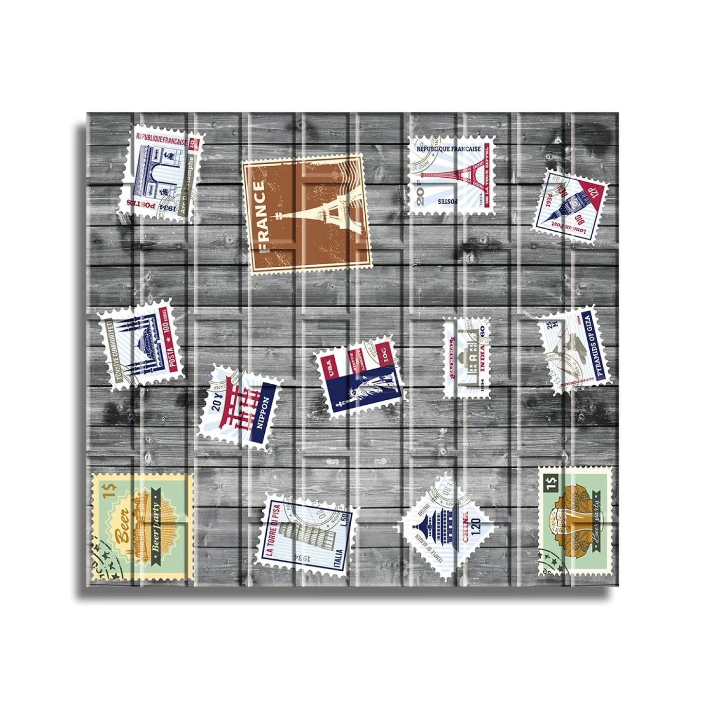 Set 10 x Tapet 3D autoadeziv, design modern, usor de curatat, 70x77 cm, Naimeed D3561