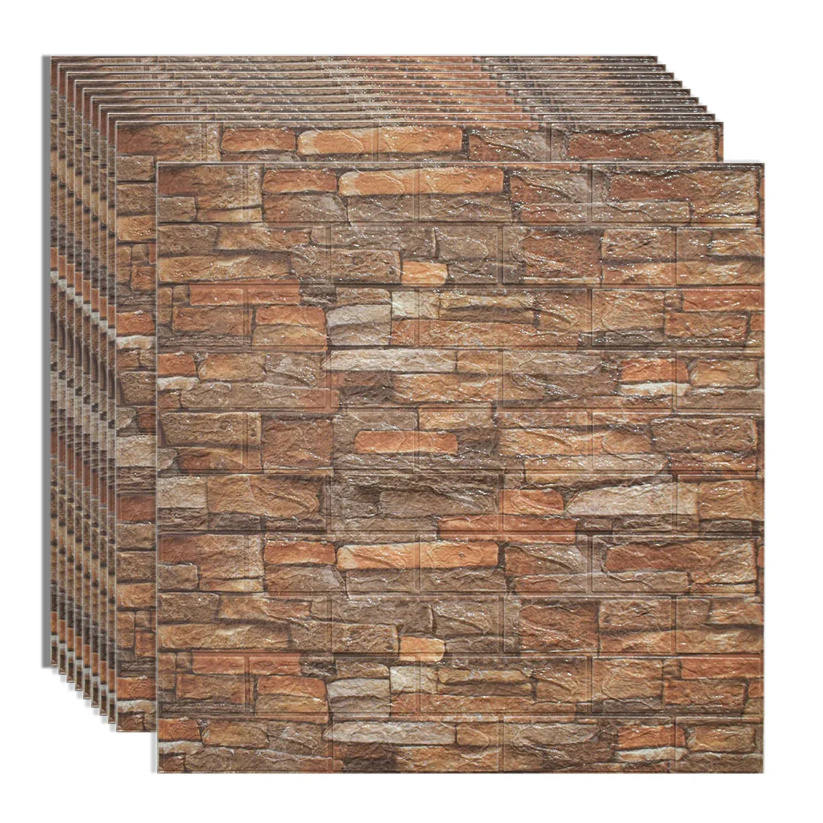 Set 10 x Tapet 3D autoadeziv, design modern, usor de curatat, 70x77cm, Naimeed D3572
