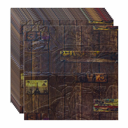 Set 10 x Tapet 3D autoadeziv, design modern, usor de curatat, 70x70 cm, Naimeed D3594