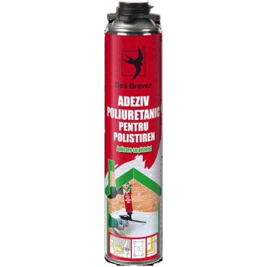 Adeziv poliuretanic pentru polistiren, aplicare cu pistol, Den Braven, 750 ml / D369974
