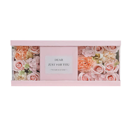 Aranjament floral elegant, flori de sapun, D4058, Roz