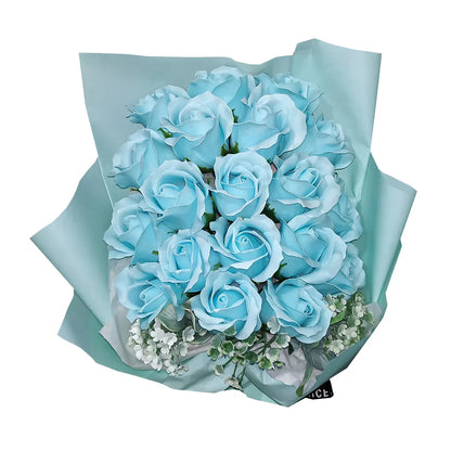 Aranjament floral elegant, flori de sapun, D4072, Blue