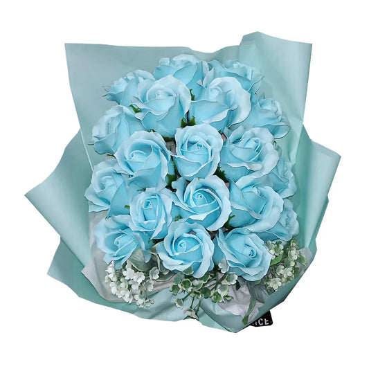 Aranjament floral elegant, flori de sapun, D4072, Blue