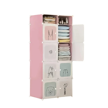 Dulap Modular, 10 Compartimente, D4118, Roz