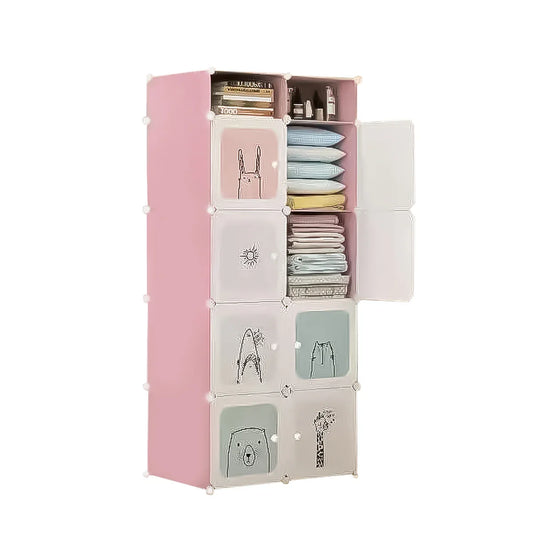 Dulap Modular, 10 Compartimente, D4118, Roz