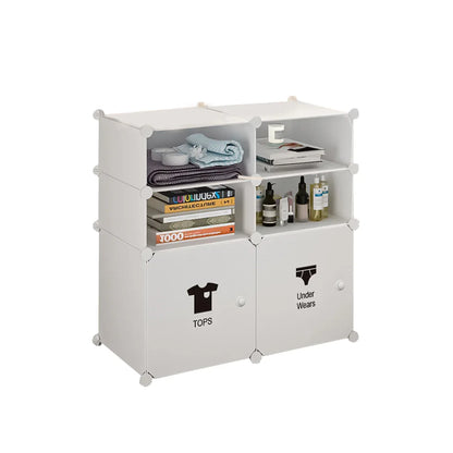 Dulap Modular, 6 Compartimente, D4123, Alb