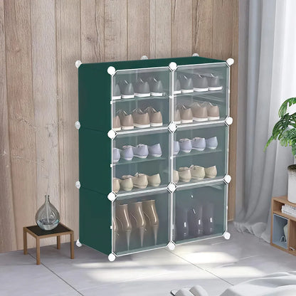 Pantofar modular, 10 Compartimente, D4132, Verde