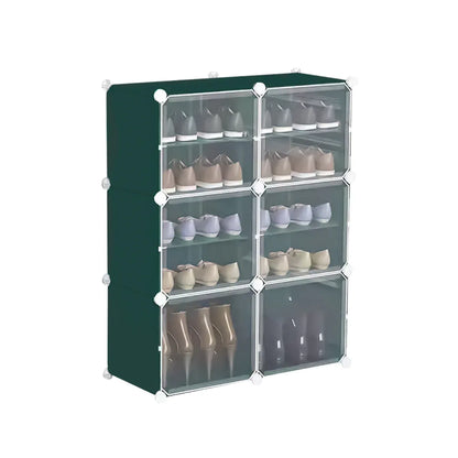 Pantofar modular, 10 Compartimente, D4132, Verde