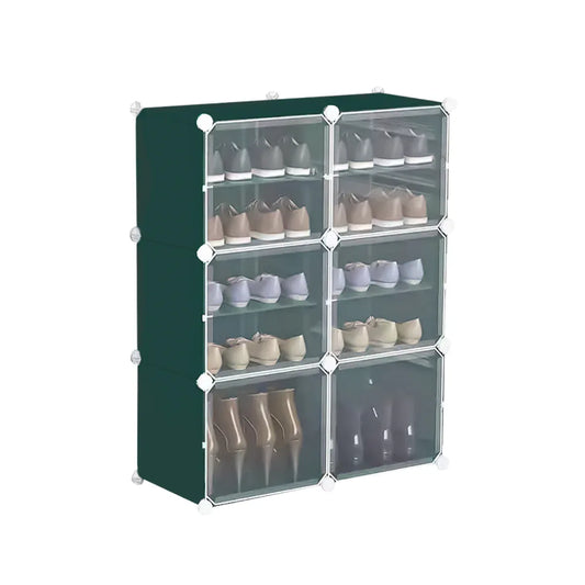 Pantofar modular, 10 Compartimente, D4132, Verde