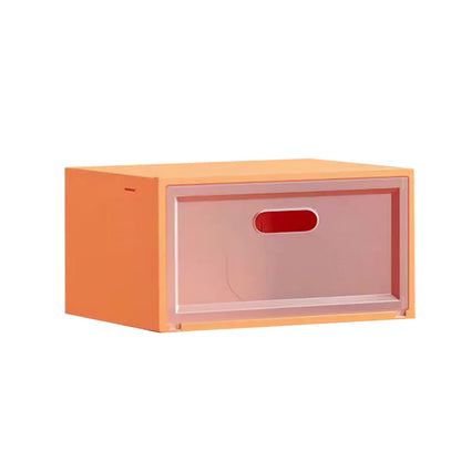 Set 3 cutii pentru depozitare pantofi, Naimeed D4152, polipropilena, Portocaliu