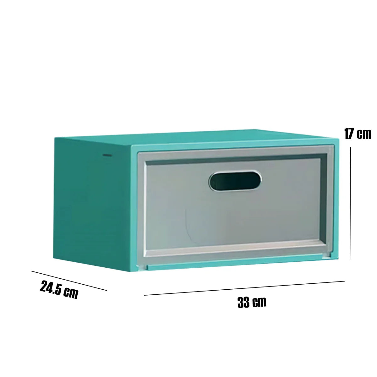 Set 3 cutii pentru depozitare pantofi, Naimeed D4154, polipropilena, Verde