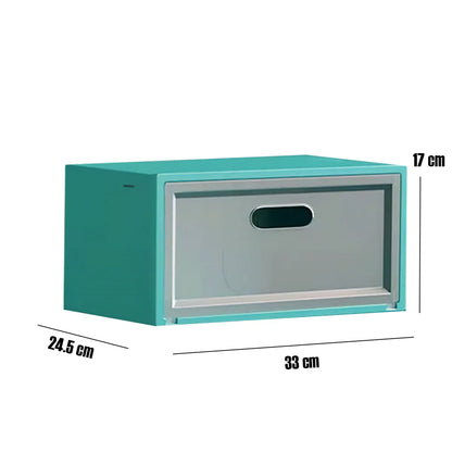 Set 3 cutii pentru depozitare pantofi, Naimeed D4154, polipropilena, Verde