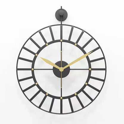 Ceas de perete, stil elegant, Metal, mecanism Silentios, D4159, 50 cm, Negru