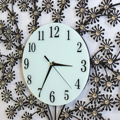 Ceas de perete, stil elegant, Metal, mecanism Silentios, D4182, 80*65 cm, Negru