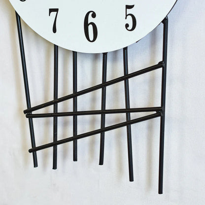 Ceas de perete, stil elegant, Metal, mecanism Silentios, D4186, 46*88 cm, Negru