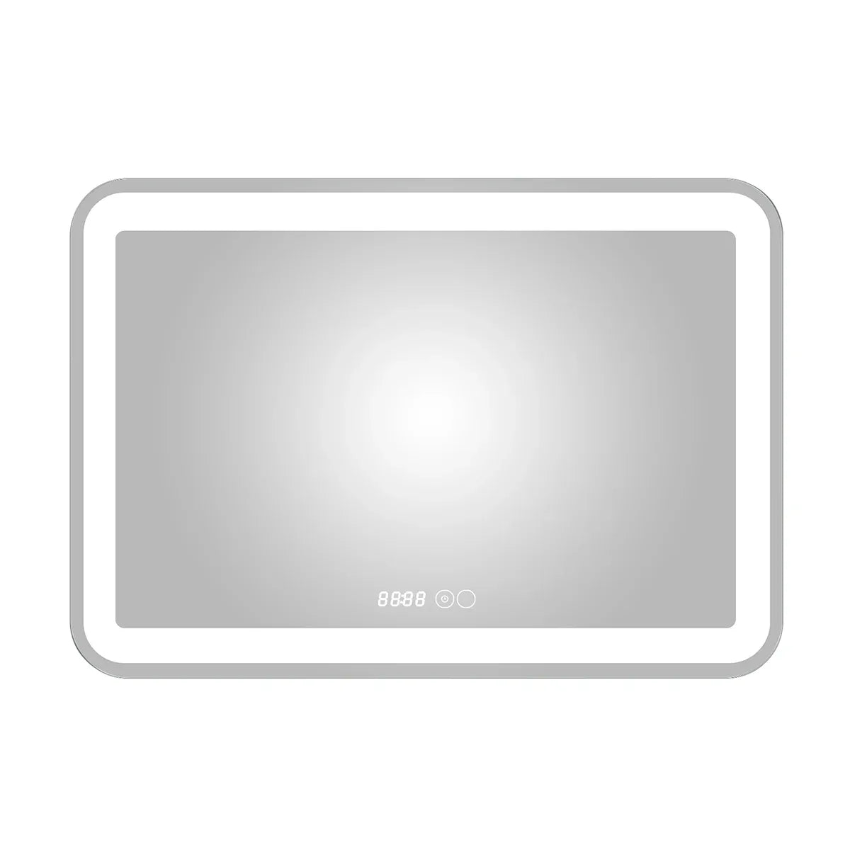 Oglinda baie, sistem iluminare LED, IP44, 100x70cm, D4230, Dezaburire, Touch, Ceas