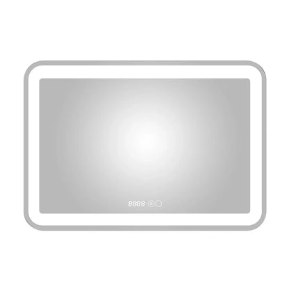 Oglinda baie, sistem iluminare LED, IP44, 100x70cm, D4230, Dezaburire, Touch, Ceas