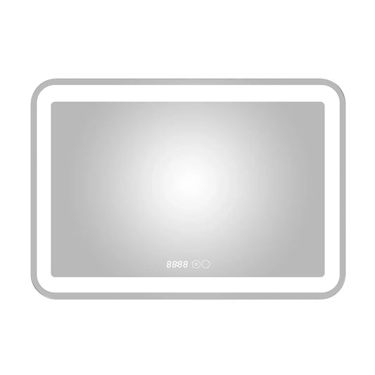 Oglinda baie, sistem iluminare LED, IP44, 100x70cm, D4230, Dezaburire, Touch, Ceas